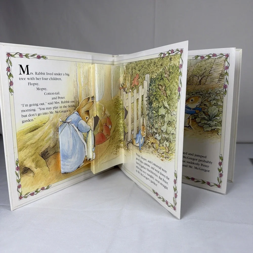 Beatrix Potter Pop-Up Books Set Peter Rabbit & Benjamin Bunny Vintage 1994 3D